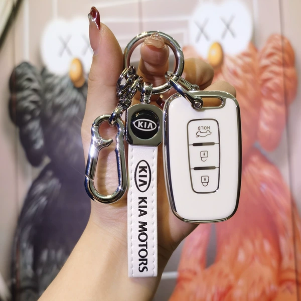 Kia C model smart 3-button: milk white (single shell + second generation lanyard)