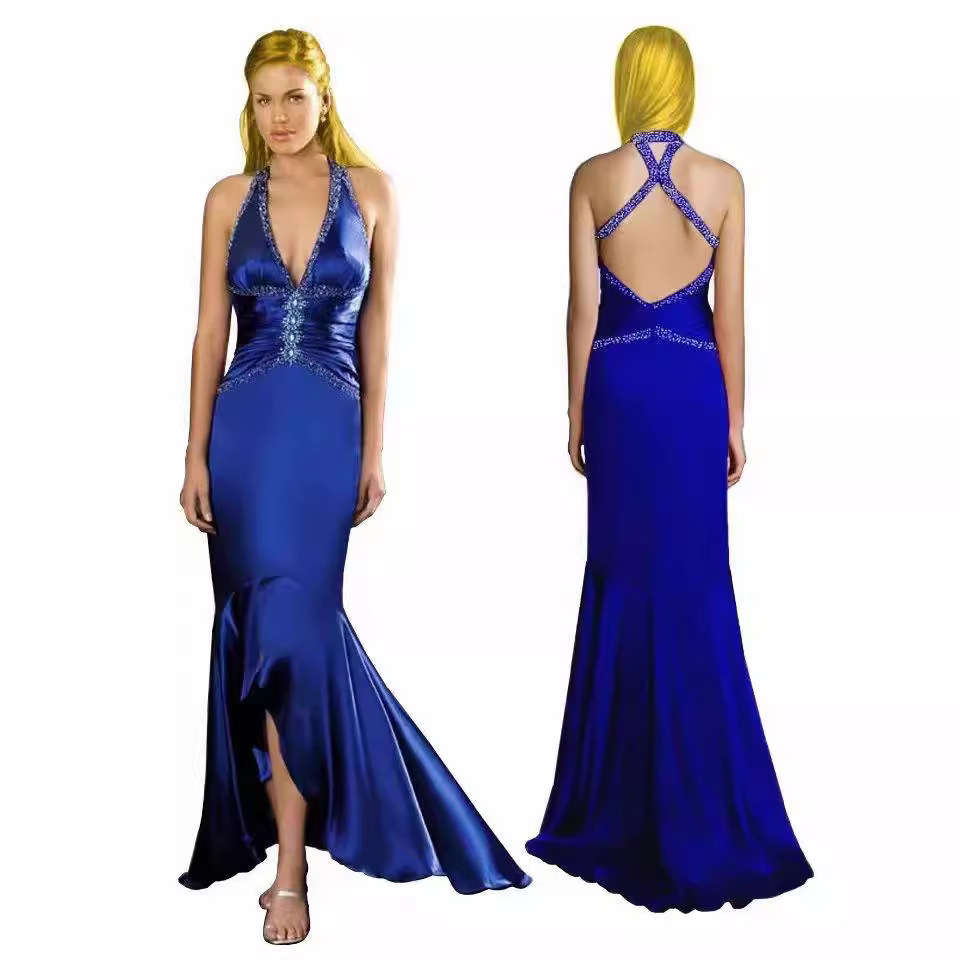 Comercio exterior de Europa y América ropa de mujer Amazon vestido largo vestido sexy vestido de noche hueco fiesta miscelánea al por mayor productos finales image 4