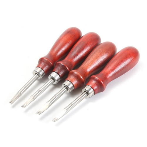 Edge trimmer hand-sewn DIY handmade leather carving leather art tool rounded corner tool cow leather leather art wooden handle edge trimmer