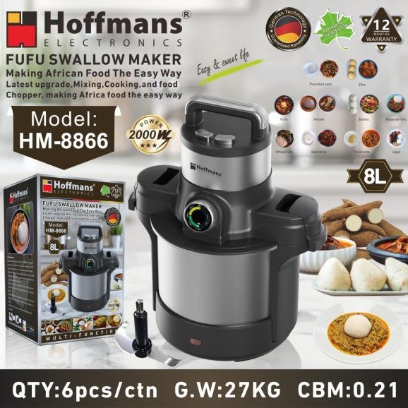 Export Hoffmans 8866 Mixer 8L Fufu Machine 6pcs/CTN 0.21cbm_voghion.com