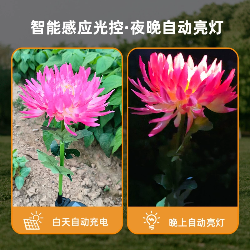 LED travel flashlight solar-powered for gazebo, realistic garden lights, (Cross-border trading)