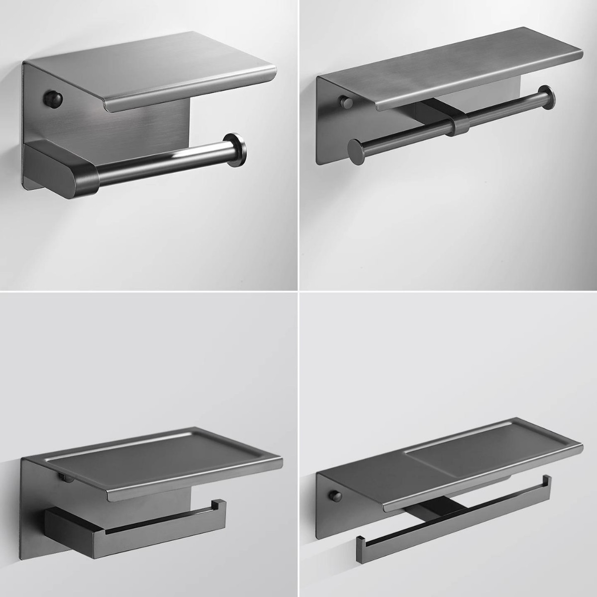 Bathroom Stainless Steel Roll Paper Holder Bathroom Toilet Paper Holder Hotel Bathroom Paper Towel Holder Mobile Phone Storage Rack Without Punching