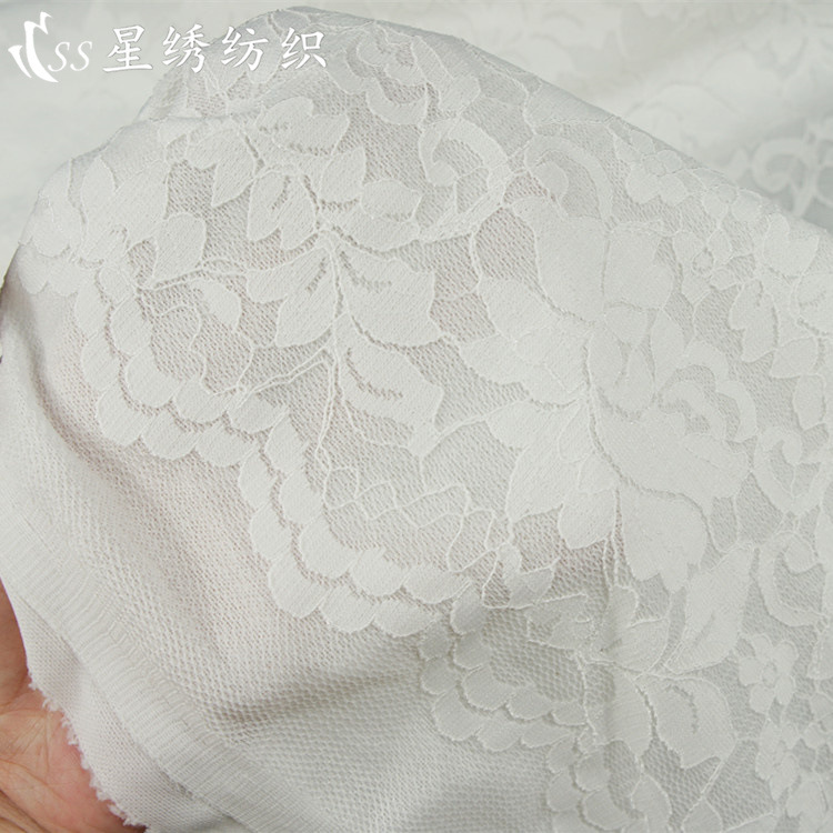 Demi-season lace elastic cloth