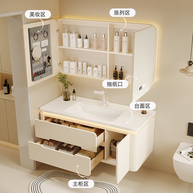 Baños personalizados de roble gabinete de baño gabinete de baño nuevo cerámica en una bañera lavabo facial