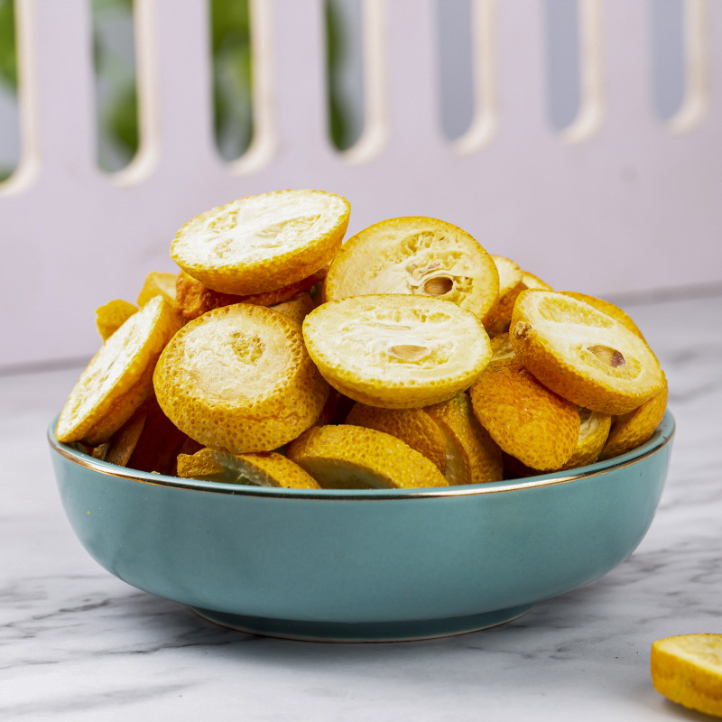 廠家批發凍干金桔干 散裝金桔片網紅水果茶 凍干金桔水果片茶直供