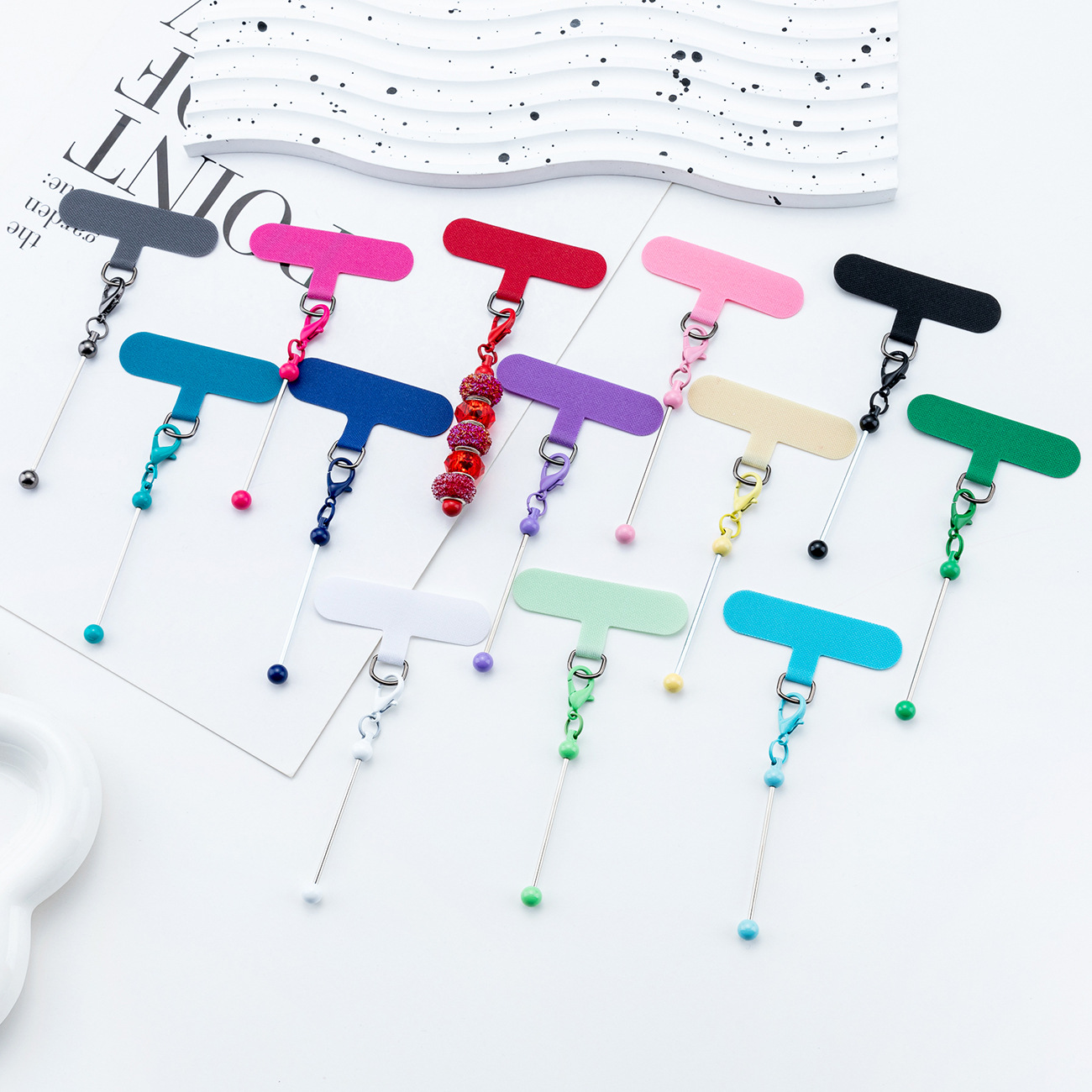 DIY beaded clip de teléfono móvil universal parche de fijación de color transparente anti-perdida junta fuerte clip