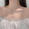 Pendant white jade, small necklace, design chain for key bag , advanced accessory, internet celebrity, trend of season, light luxury style, high-quality style