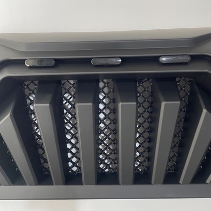 Suitable for 07-17 Jk Wrangler Modified Off-Road Hood Grille Mask with Led Lights