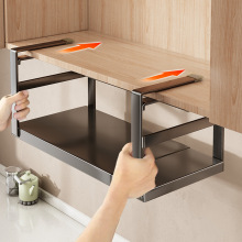 厨房置物架可伸缩悬挂橱柜吊柜下挂架多功能调料架柜内分层架挂篮