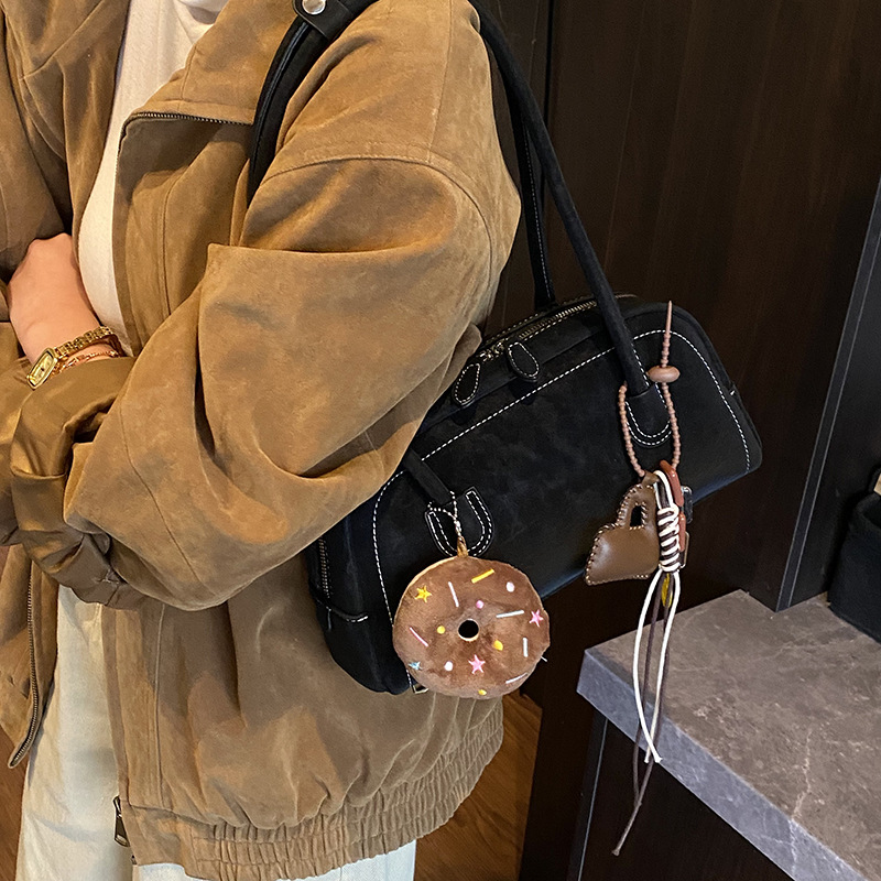 Niche Retro Underarm Bag For Women 2025 New Autumn Shoulder Bag Large Capacity Commuter Boston Pillow Bag - Thumbnail 2