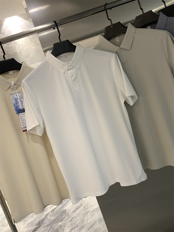 【高品質】アイスシルク 速乾 シームレス 清涼感 夏用 半袖 POLOシャツ ライト ビジネス カジュアル 7A 抗菌|undefined