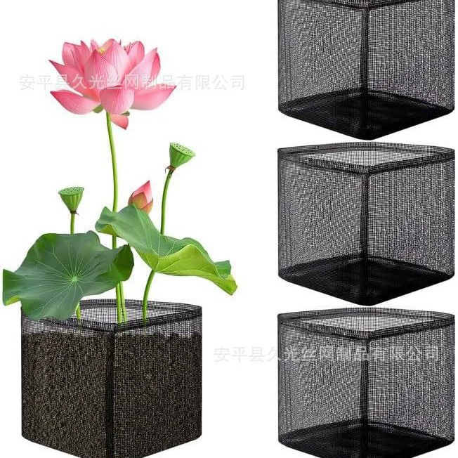 Многоразовые мешочки для выращивания водных растений из ПВХ-сетки, горшок для роста растений в садовом пруду, дышащий мешок для водяной лилии