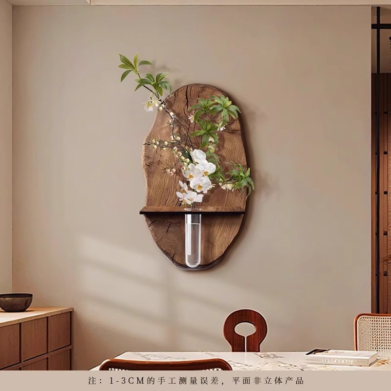 中世スタイルのレストラン装飾絵画、水耕栽培の緑の植物、リビングルームの壁画、玄関絵画、わびさびスタイルのダイニングルームのテーブル壁掛け絵画|undefined