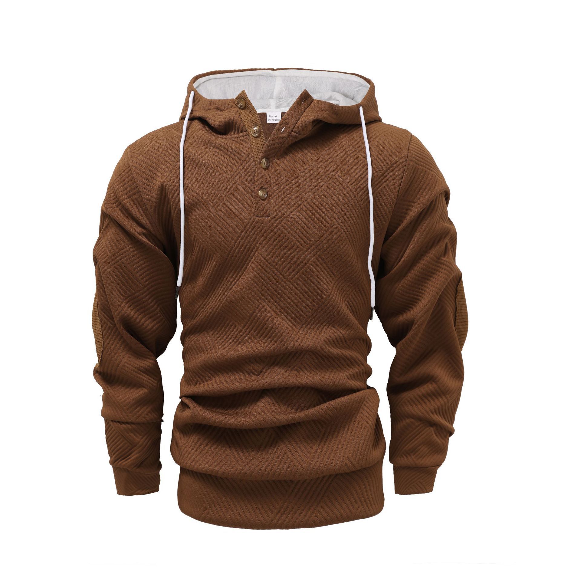 Otoño y invierno nuevo transfronterizo Europa y América Amazon hombre Jacquard con sombrero de color sólido suelto chaqueta deportiva casual