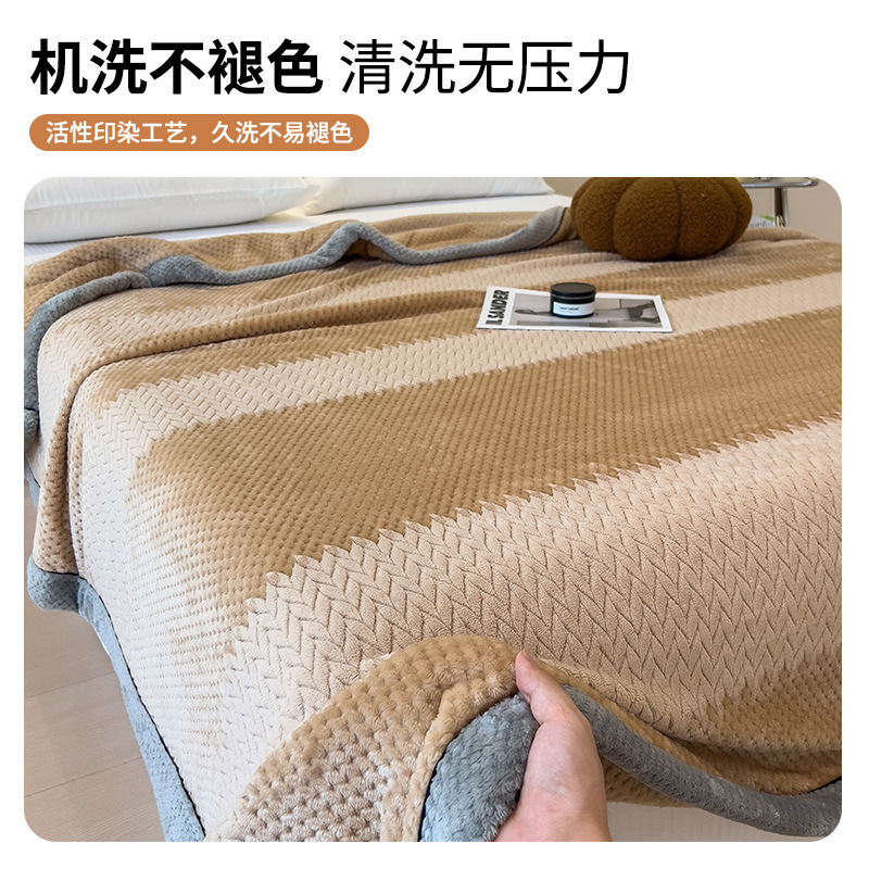 Coberta de coral de peluche gruesa de cordero torre de seda seda de sofá mantas de oficina aire acondicionado mantas de siesta para la cama