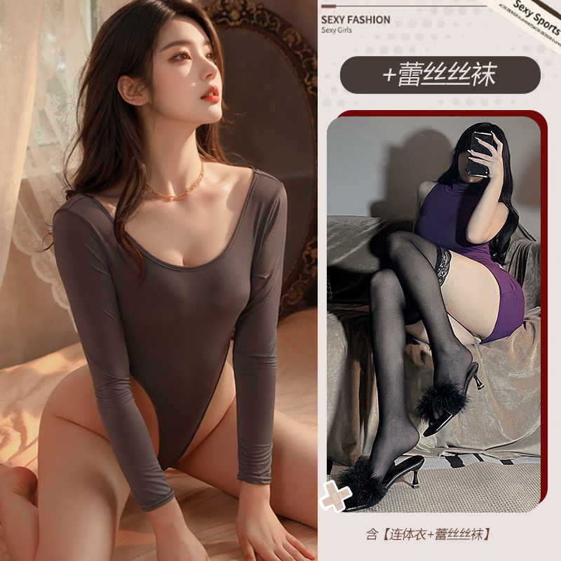 그레이 [원피스] 블랙 찢어진 양말