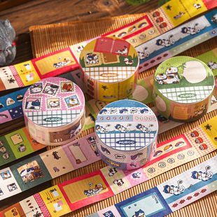 Muyan Roll Stickers Mountain Cat Yondouji Handbook Material Stickers DIY Decorative Stickers Roll Label Stickers Cute Index Stickers