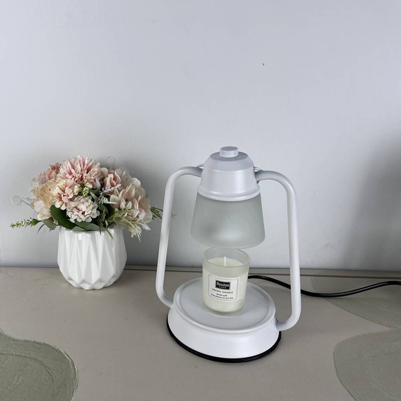 Transfronterizo americano retro vela lámpara hierro aromaterapia cera lámpara dormitorio mesita de noche escritorio libre de fuego lámpara de mesa creativa