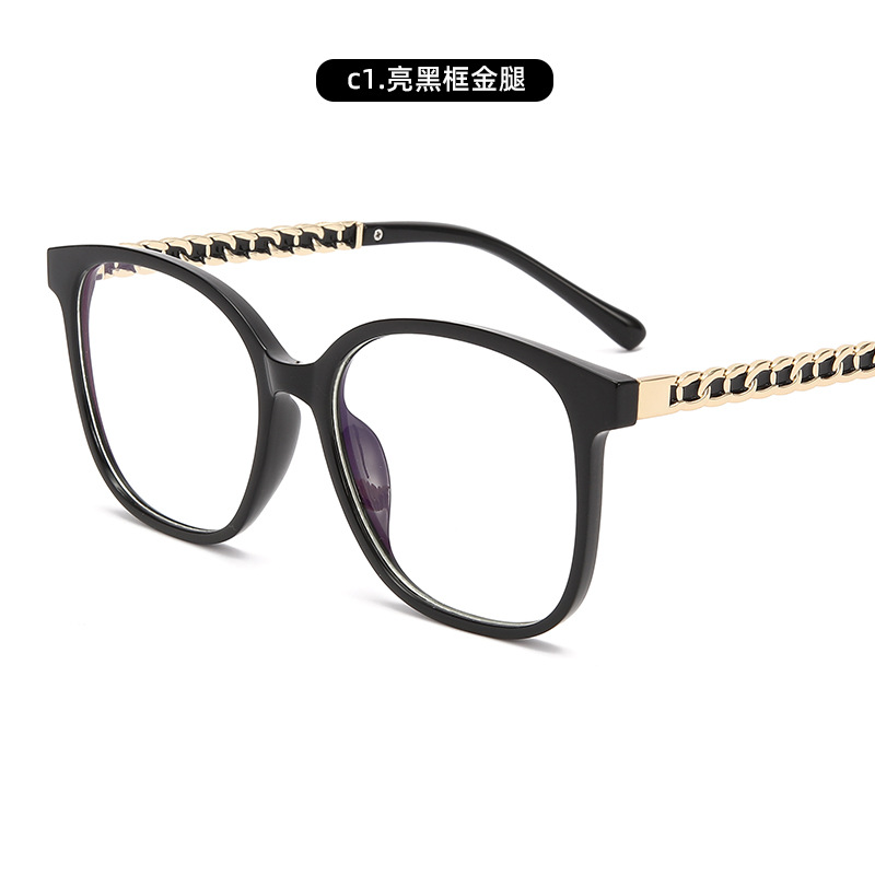 Nueva moda espejo plano de montura grande gafas de alta calidad anti-luz azul montura negra gafas de montura antirradiación fábrica al por mayor