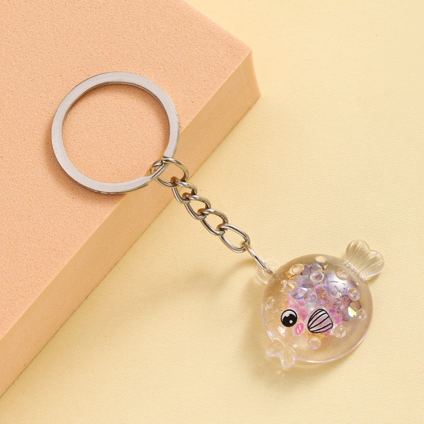 9g Weight Keychain Classification 1 Piece Quantity Daily Occasion Resin Material Fish Pattern Unisex Gender Cute Style 1 Piece Cute Fish Resin Unisex Keychain 19