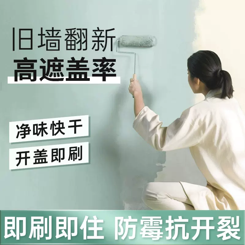 白色内墙乳胶漆室内清新净味防霉环保水性墙面漆家用自刷墙漆批发