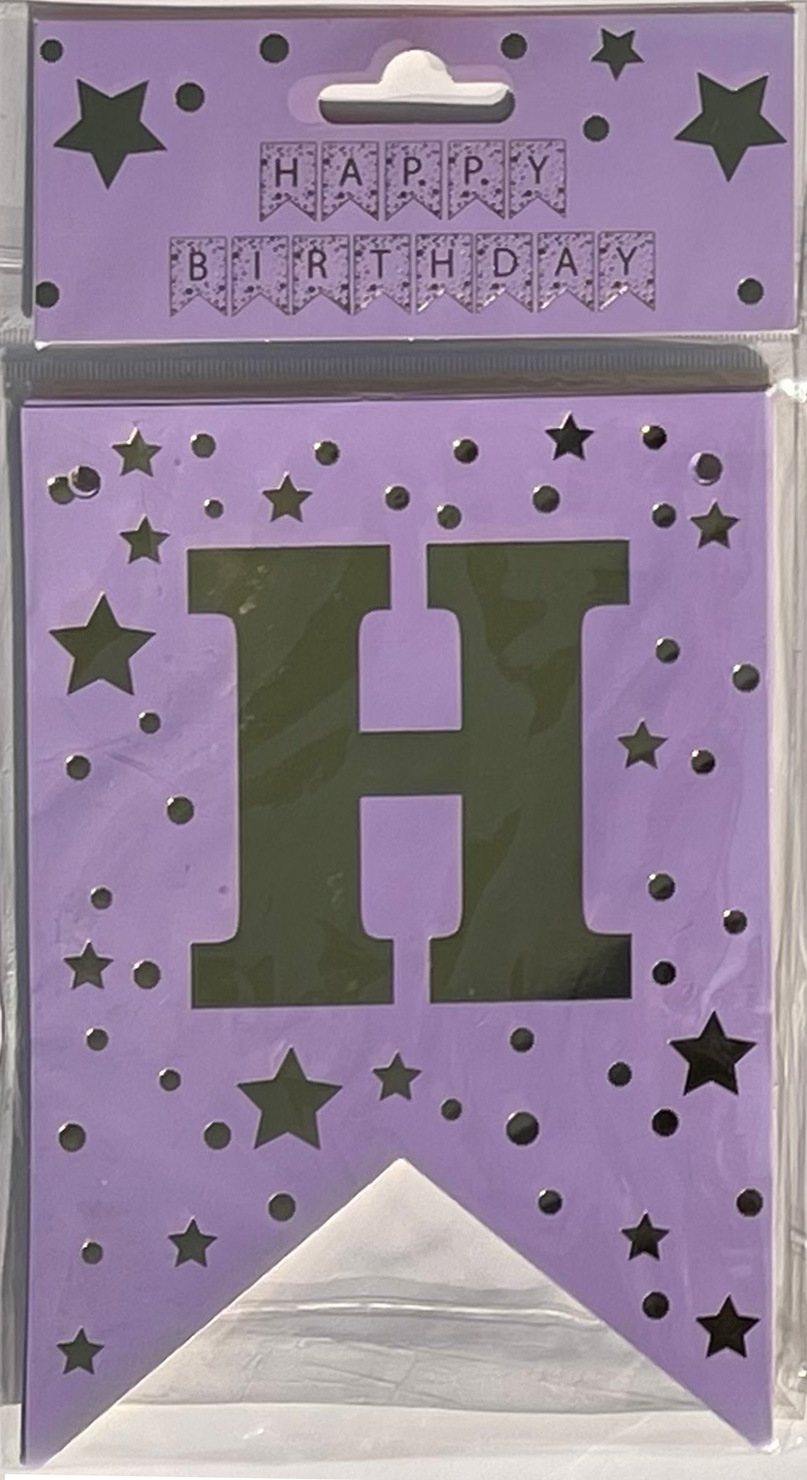 HAPPY BIRTHDAY fiesta de cumpleaños en inglés diseño diagonal de bandera de cola de mermaid letras banderas de color