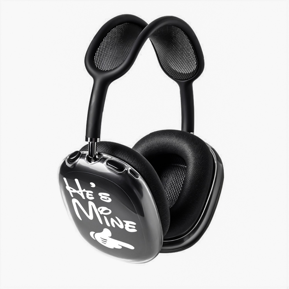 適用於蘋果AirPods max case耳機保護套情侶彩繪防摔透明tpu軟殼