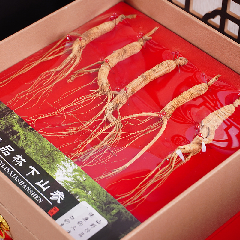 Changbai Mountain Five Treasure Gift Box Ginseng Lingzhi Deer Antler Deer Penis and Ginseng Flower overview