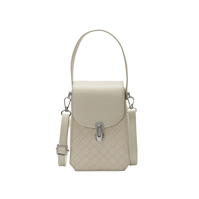 Bolso de teléfono móvil popular de este año 2025 verano nuevo bolso de hombro tejido de moda bolso de mensajero de todo fósforo para mujer
