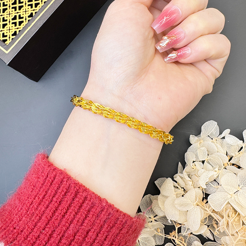 Nuevos productos de Vietnam arena de oro brazalete de cola de phoenix temperamento femenino estilo nacional plumas generales estilo nacional Yiwu fábrica de joyerías suministro