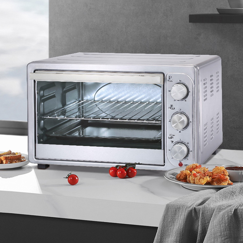 KS21 Horno freidora de aire sin aceite, multifuncional, totalmente automático, de gran capacidad, con visualización y circulación de aire caliente para mini-hornear