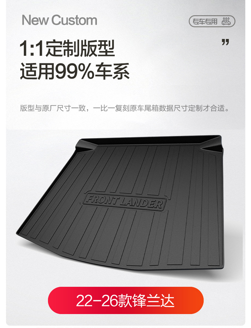 Suitable for Gac Toyota Fortuner/Land Cruiser, Trunk Mat Interior Modification Accessories, Special Products for 26 Car Models, Trunk Mat