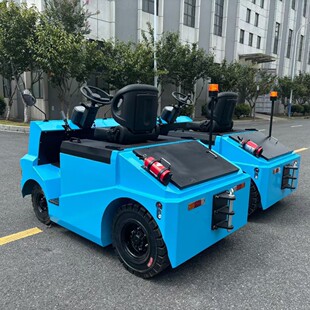 2 tons electric tractor battery tractor battery head workshop turnover flat trailer with track trailer