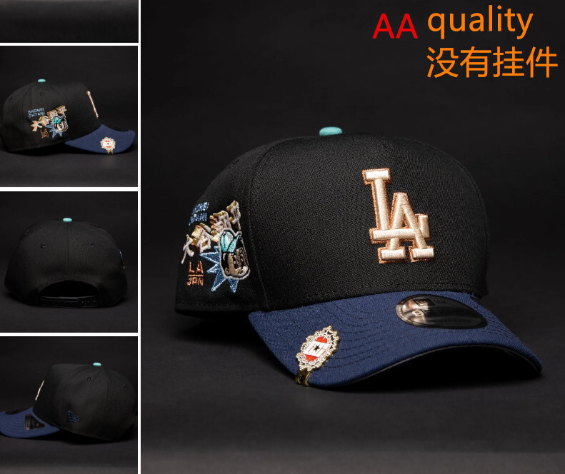 Comercio exterior transfronterizo al por mayor 2026 AA gorra de boca de pato bordado tridimensional ajustable gorra de hip-hop Yankees Dodgers