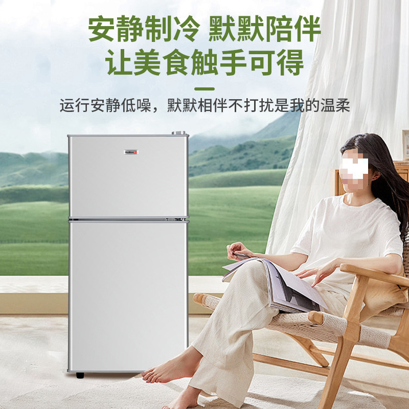 一级能效小冰箱二人用家用小型出租房宿舍用迷你双门电冰箱|undefined