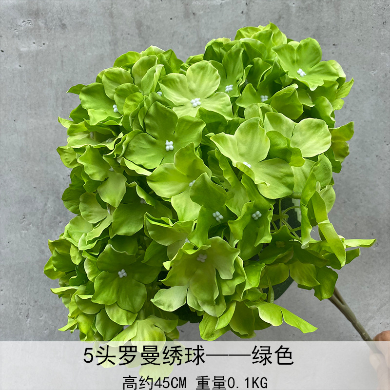 5 macarrón hortenida flor de mesa hortenida flor de mesa flor de decoración de flores falsas decoración de decoración transfronteriza