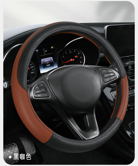 Car steering wheel cover summer ultra-thin breathable perforated non-slip sweat-absorbent steering wheel cover handle cover for all seasons