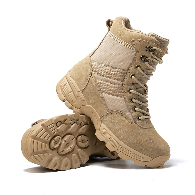Fuente del fabricante Botas de combate para hombre Nuevos zapatos de entrenamiento en el desierto Botas de senderismo al aire libre