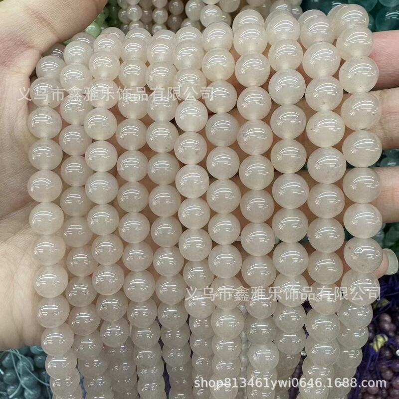 直销高仿晴水和田玉髓散珠蓝水圆珠碧玉串珠diy饰品配件|undefined