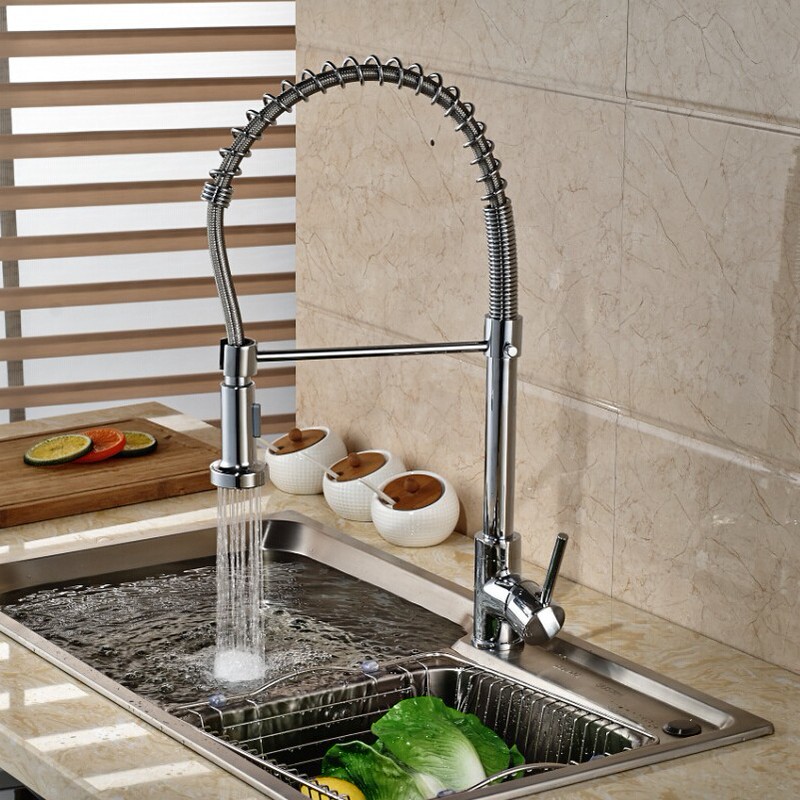 Bathroom wholesale two-function vegetable basin faucet KST-003 foreign trade pull spring faucet cross-border Amazon Bathroom wholesale two-function vegetable basin faucet KST-003 foreign trade pull spring faucet cross-border Amazon
