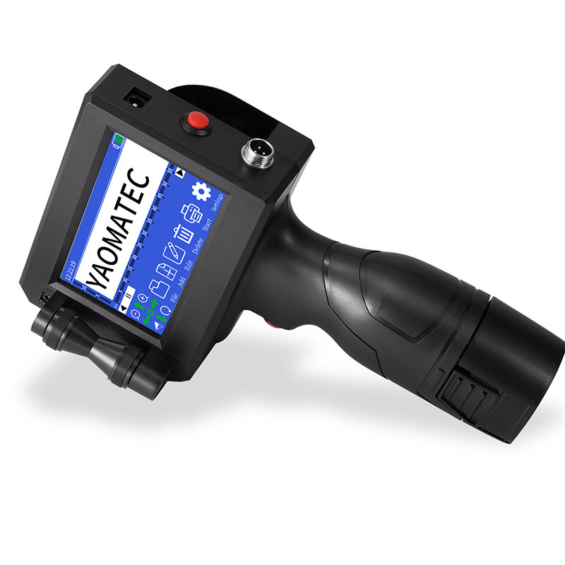 Impresora de inyección de tinta portátil YaomatecS, máquina de codificación de fechas de producción por lotes para envasado médico y alimentario automático.