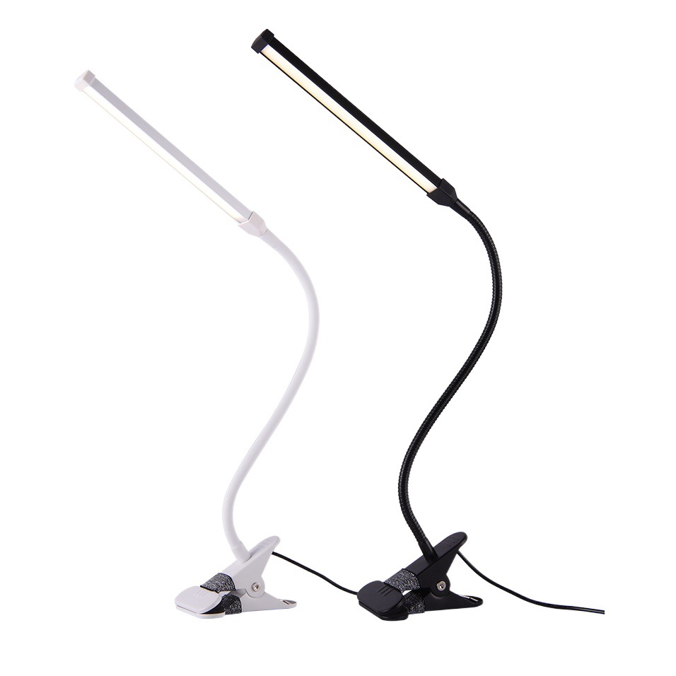 Lámpara de mesa fonkin transfronteriza 8W Super brillante USB de metal de aluminio plegable lámpara de clip de oscurecimiento lámpara de escritorio de estudio interior