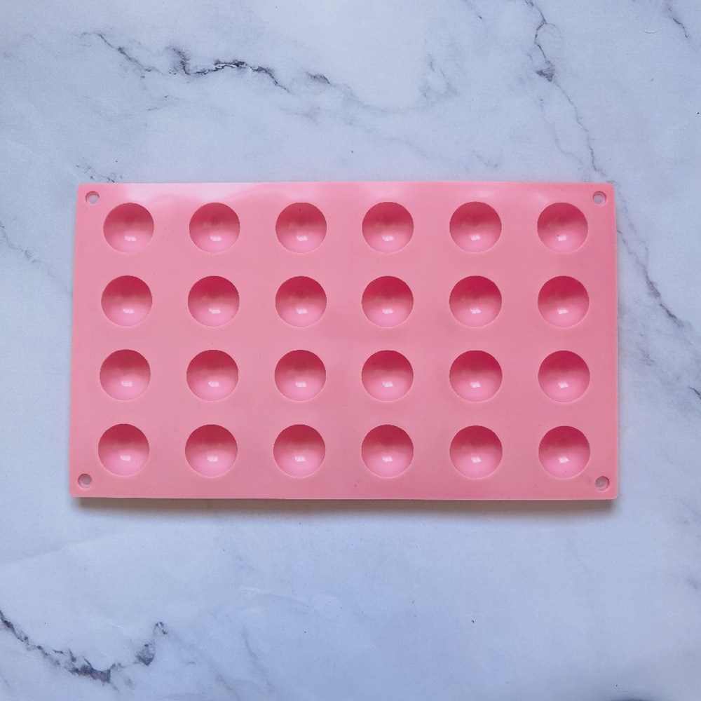 24 pequeñas semicirculares 437 molde de silicona para pastel de chocolate molde de pan herramientas de panadería de jalea