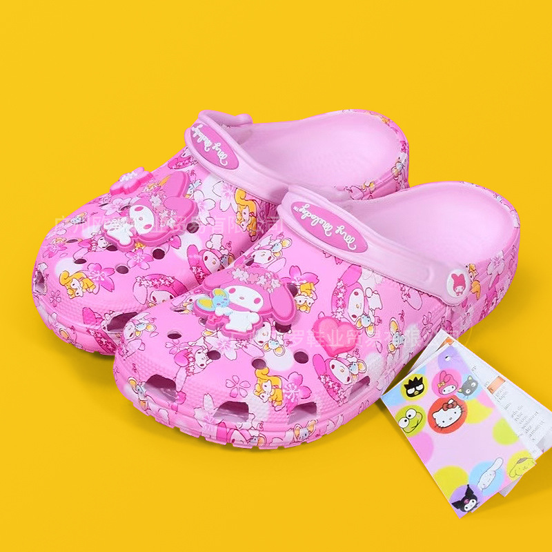 Cross Melody Children's Clogs Summer New Baby Sandals Big Kids Closed-Toe Slippers Girls
