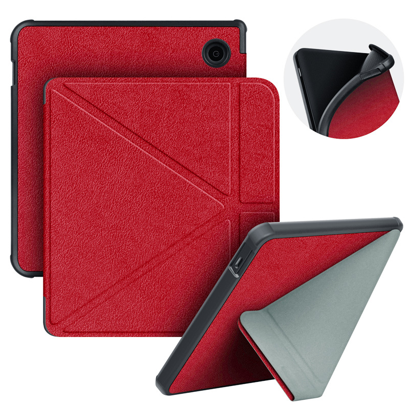 Kobo Libra Color/2 Estuche protector de deformación Kobo7 pulgadas Estuche de cuero protector de soporte plegable