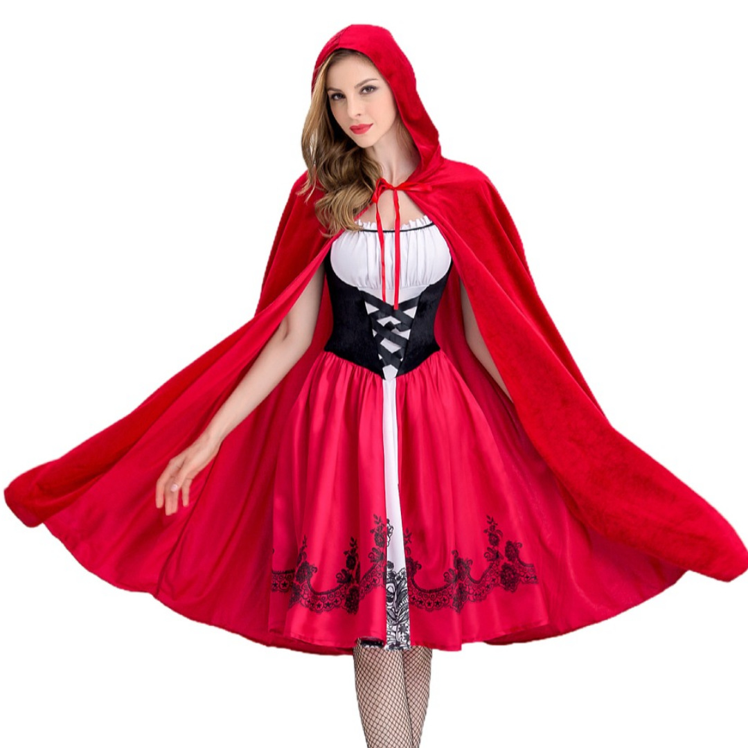 Halloween Little Red Riding Hood Costume Adult Christmas Costume Cosplay Suit Factory Direct Role Play Stage Wear