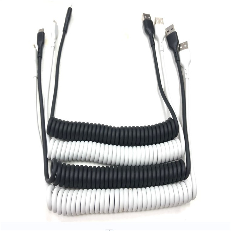 Cavo di prolunga per auto adatto per Apple TypeC Android, cavo dati USB allungato a molla_voghion.com