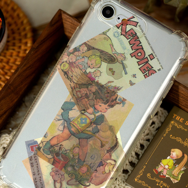 Yuxian material de libro esta serie de dos episodios retro planta artística diario DIY papel base decorativo 12 modelos