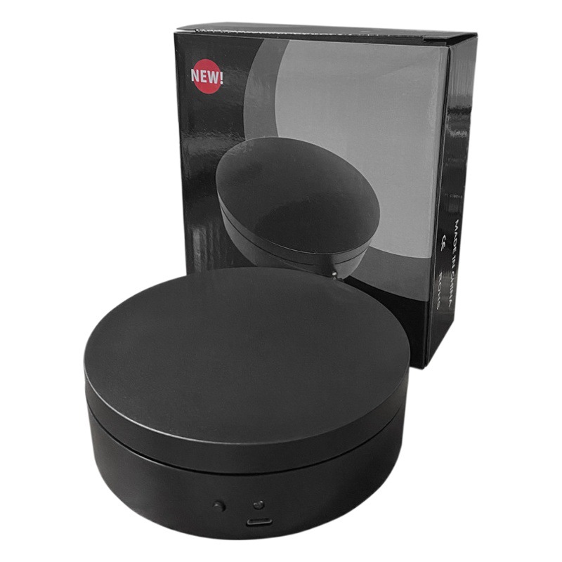12cm soporte de exhibición giratorio automático 360 grados video en vivo tiro eléctrico plato giratorio espejo disco