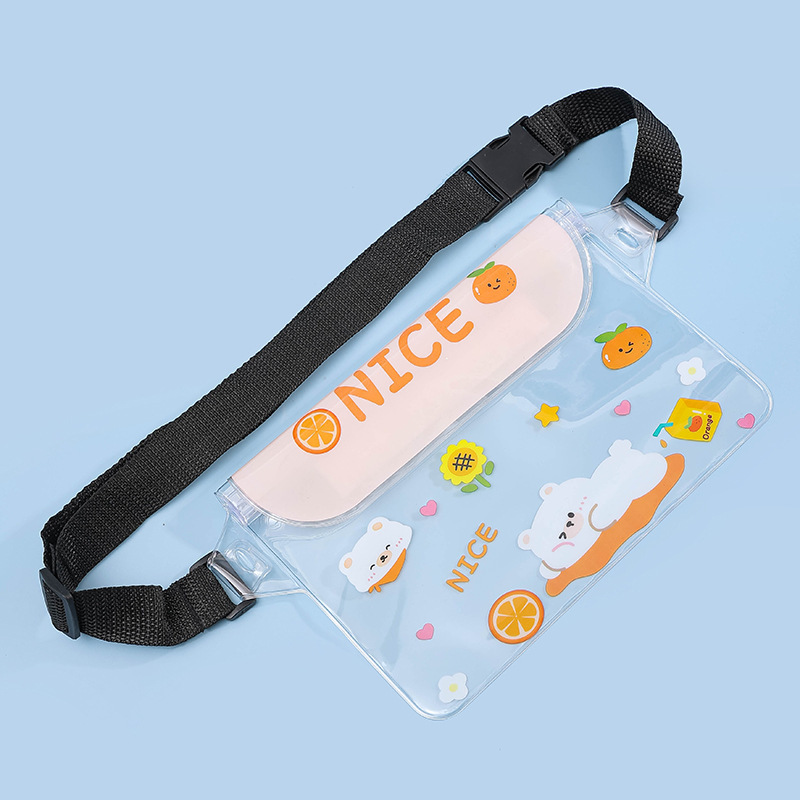 Bolsa impermeable para teléfonos móviles lindos sellos al aire libre de gran capacidad de barrera de agua portátil se puede nadar y rafting pantalla táctil